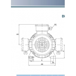 MOTORE ELETTRICO COMPRESSORE 1,5 KW 2HP GR80 2800 GIRI TRIFASE B3 ORIGINALE NERI